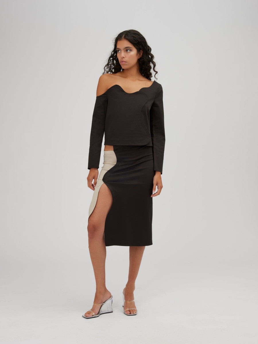 Women Elaine Hersby | Jacobella Skirt Black/Beige